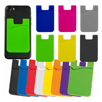 Customized PVC Silicone Phone Card Holder with Logo