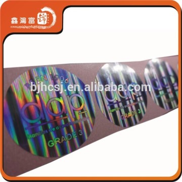Custom holographic printing 3d hologram sticker