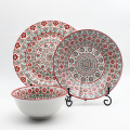 Decal printen met ronde vorm keramische servies set