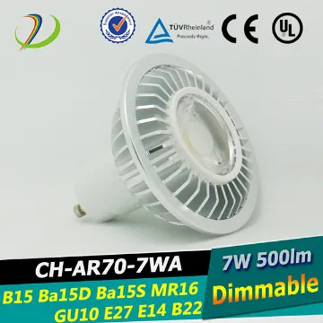 Dimmable AR70 GU10 LED Spot light AR70 led lamp Ba15d AR70