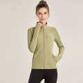 Top de running con cremallera completa y pulgar para mujer