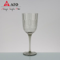 Crystal french Red wine glasses with long stem