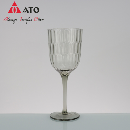 Crystal french Red wine glasses with long stem