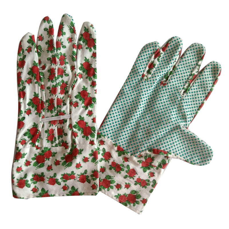 Trabajo de guantes de jardinería usa guantes