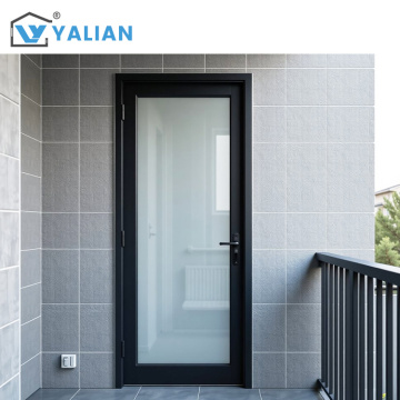 Aluminum Alloy Casement Door Double Glazing Tempered Glass