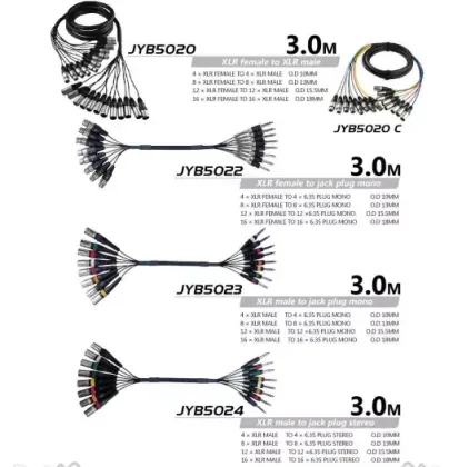 Customized XLR Snake Cable for Pro Audio and Drums