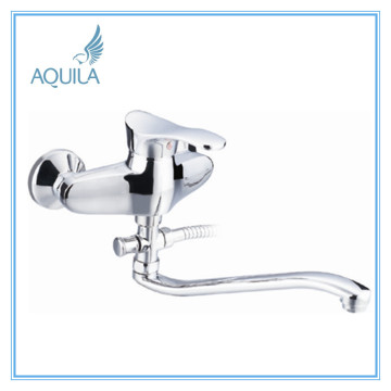 High Quality Brass Sink Wall Faucet (AQ4009-6) with S Spout
