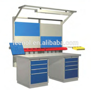 Customizable ESD steel laboratory bench with drawers