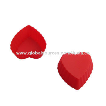 Heart-shaped Cake Cups, 70*70*30mm Size