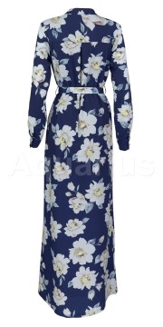 Blu Abito elegante ed elegante stampato