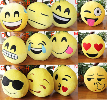 Cute Hote Sale Custom Plush Emoji Pillow