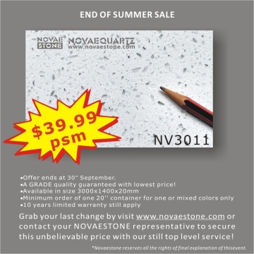 SALE    SALE    Nova white quartz stone