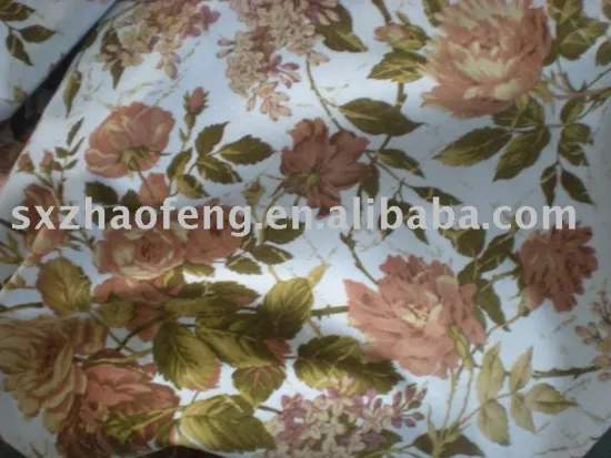 woven twill 100%cotton printed velveteen fabric for bedding sheetings