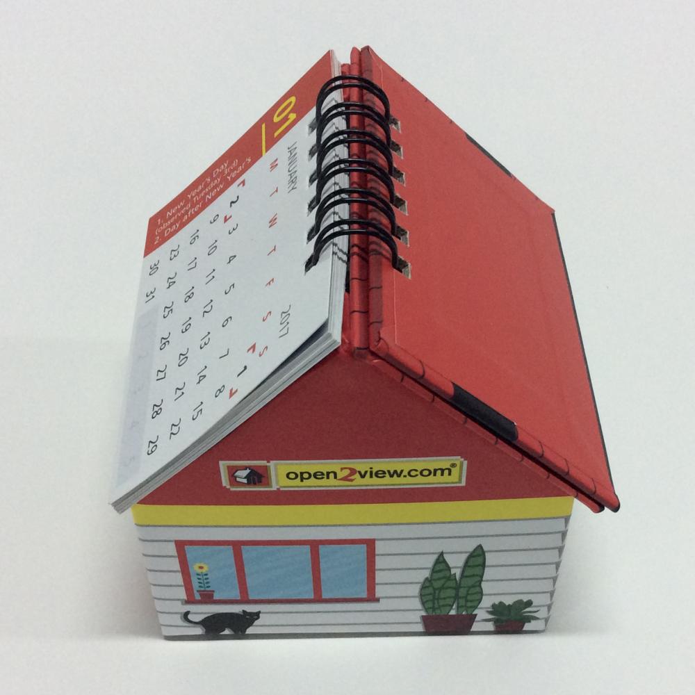 Paper calendar house-shaped sticky note