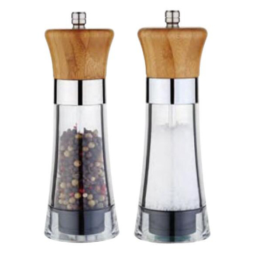 High-Quality Manual Bamboo Wood Salt and Pepper Grinder