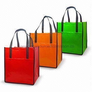 Shopping Bag, Nonwoven Laminated with OPP Film, Measuring 35 x 38cm