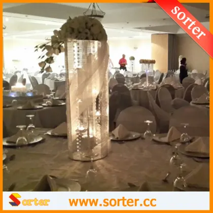 K9 crystal wedding high table decor decorations