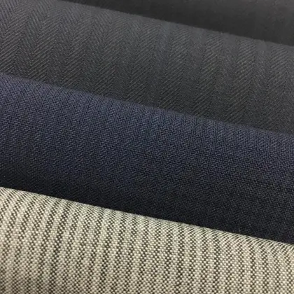 Wool/Polyester Blend Worsted Fabric