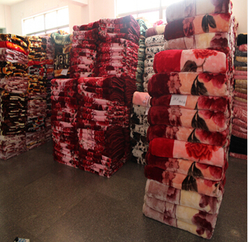 Stock 100%Polyester Bedding/Mink Blanket/Super Soft Blanket