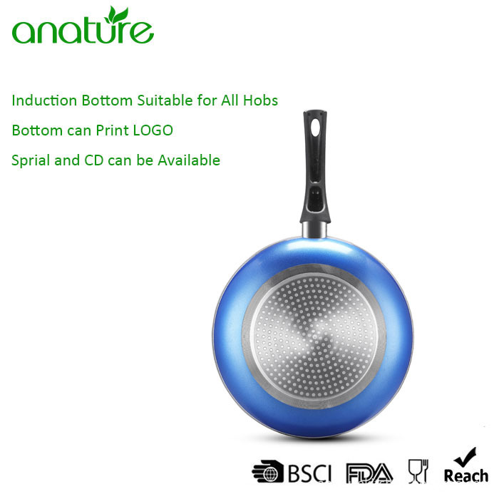 Blue Pressed Nonstick Induction Bottom Frypan