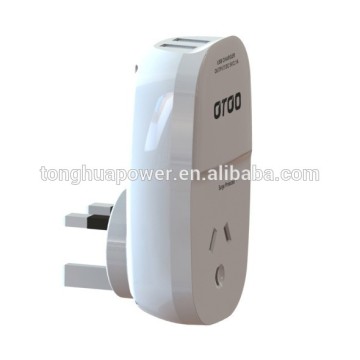 overseas universal travel adapter with USB power adapter eu au us uk power plug