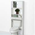 Wooden Toilet Cabinet Shelf White With Doors