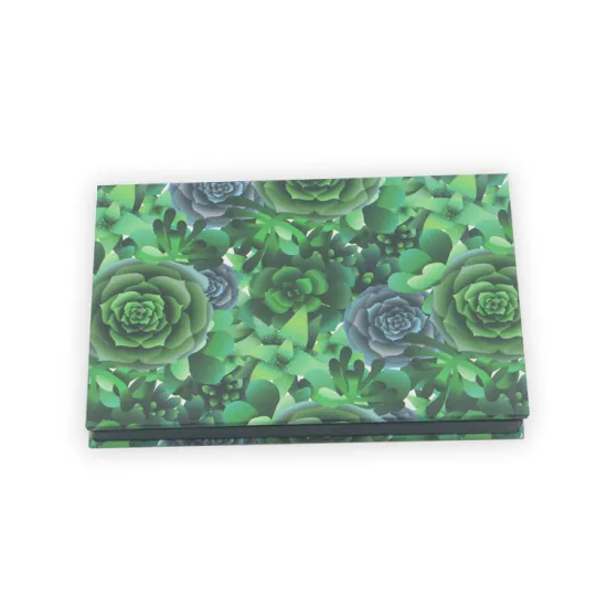 Green cosmetic box empty eyeshadow palette for makeup