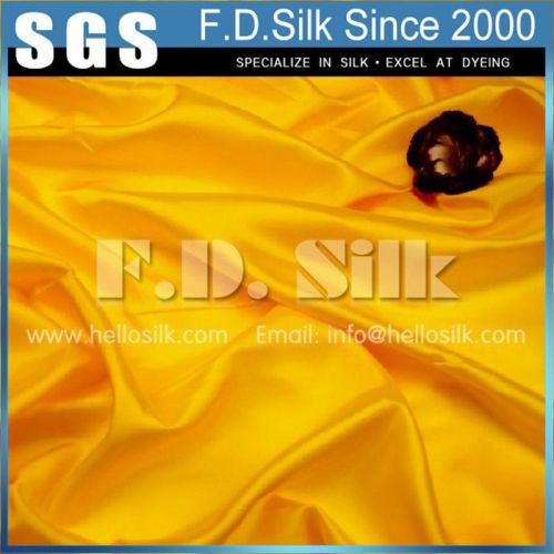 8MM Silk Habotai Fabric Width 45" Golden Yellow No.35 Color