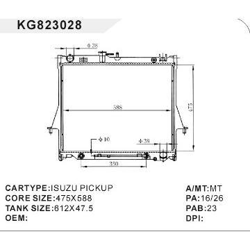 auto radiator car:ISUZU IMPULSE