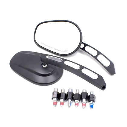 CNC Aluminum Motorcycle Mirrors - Universal Rearview Side Mirrors for Cruisers