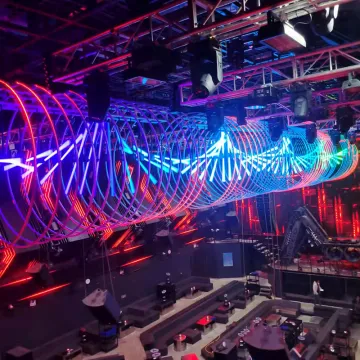 DMX512 Pixel LED Rotating Tube - 360 Degree Color Tube Stage Lights