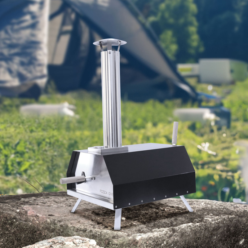 Safe Temperature Meter Heating Speed Fast Portable Oven BBQ Grill Wood Pellet/Gas Pizza Oven for Outdoor Bke Pizza