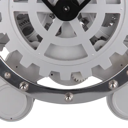 Gear Beside White Table Clocks