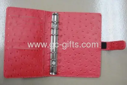Pink Ostrich Leather Organizers 