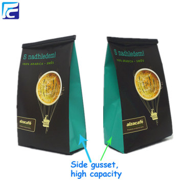 Aluminum foil food grade matt black coffee bag