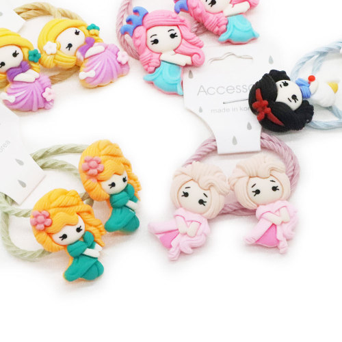 High Quality Baby Toddler Girl Cartoon Elastic Hair Ties Cartoon 3D Hair Rope Ponytail Holder Birthday Party Hair Accessories