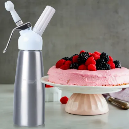 Custom LOGO Aluminium 500ML Whip Cream Dispenser with Decorating Tips
