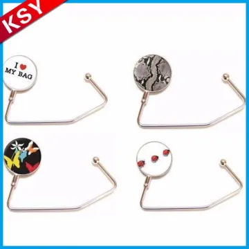Volume Manufacture Factory Supply New Designs Fashion Folding Metal Brand Bag Hanger Handbag Hook For Men And Women