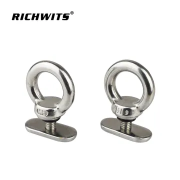 Rigging hardware screw eye hook stainless steel 316 eye screw whit plate