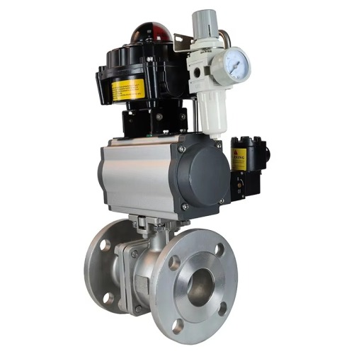 Stainless Steel Ansi 300Lb Pneumatic Flange Ball Valve