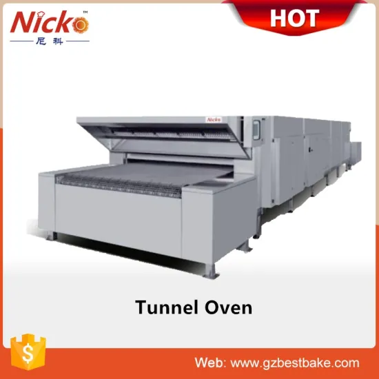 Guangzhou Nicko Manufacturer Professional Electrical Tunnel Oven for Bread Biscuit Production Line