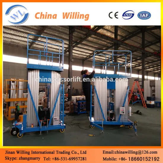Mobile used china aerial work platform lift for sale WLA0.2-10