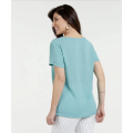 Camicette a maniche corte in chiffon Top estivi con scollo a V femminili