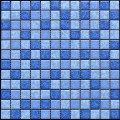 Mosaico de porcelana de rachamento de esmalte azul