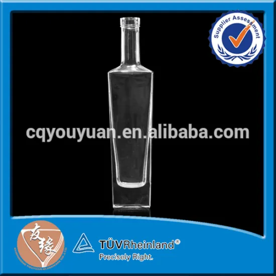 Square Empty Bottle 70CL Vodka Bottle 700 ML Cork Top