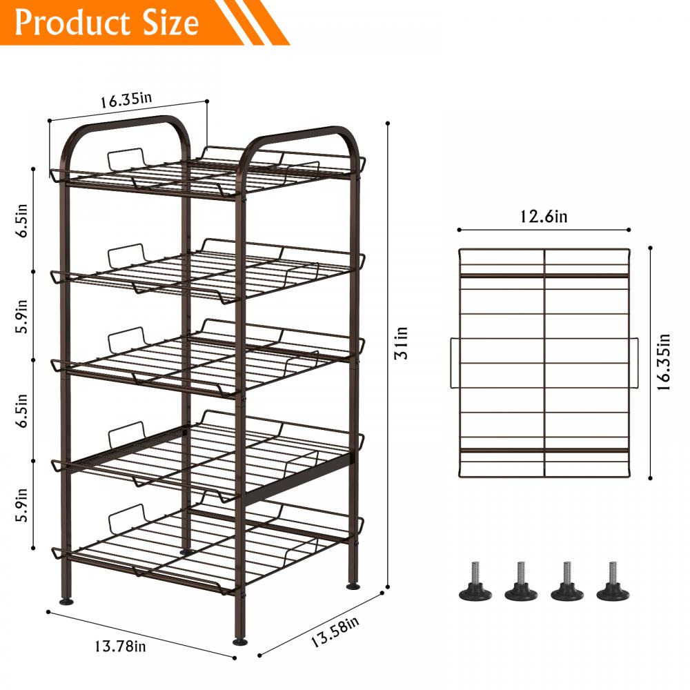 Free Standing Can Rack Organizer