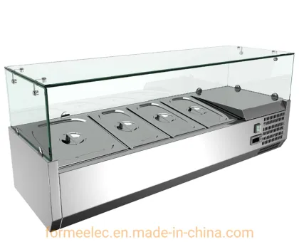 100cm 120cm 150cm180cm 200cm Salad Cabinet Refrigerator Pizza Fridge Salad Fridge Salad Bar