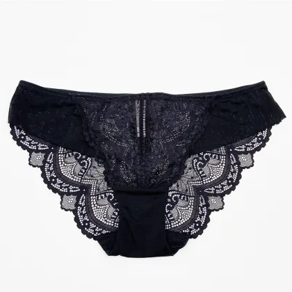 Beauty back front closure lace bra brief set