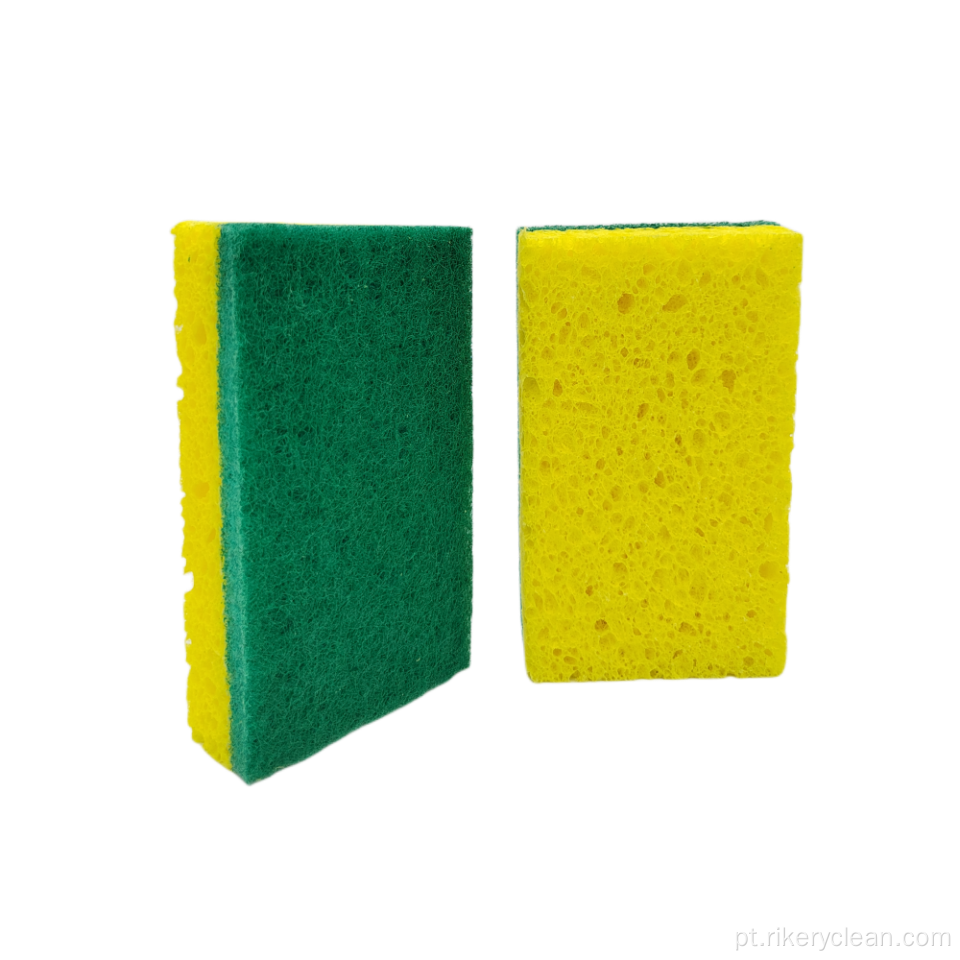 Esponja de celulose natural com bloco de limpeza