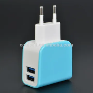 5V 1A/2.1A EU/AU/UK Dual port usb travel charger adapter for mobile phone and tablet